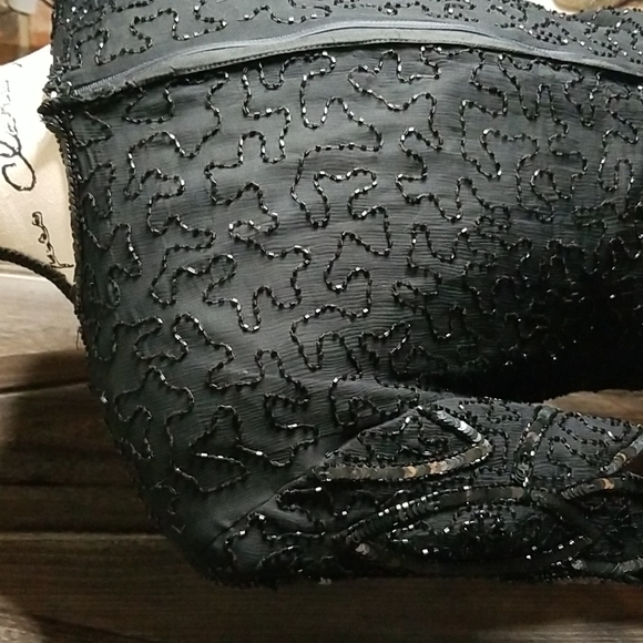 Vintage Stenay Silk Beaded Sequin Cocktail Blouse-size Med - Picture 10 of 11